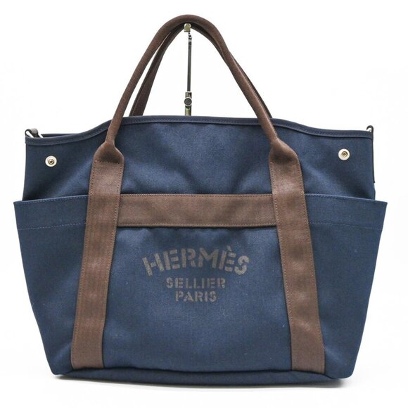 HERMES Navy Tote Bag - Picture 2 of 16